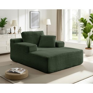 MYINDA Oversized Boneless Sofa Bed with Deep Seat, Corduroy Chaise Lounge Chair for Living Room/Apartment - 1 of 4
