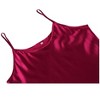 INSPIRE CHIC Women's Plus Size Full Slip Camisole Solid Satin Lotos Leaf Hem Basic Braces Nightgown Dress - 4 of 4