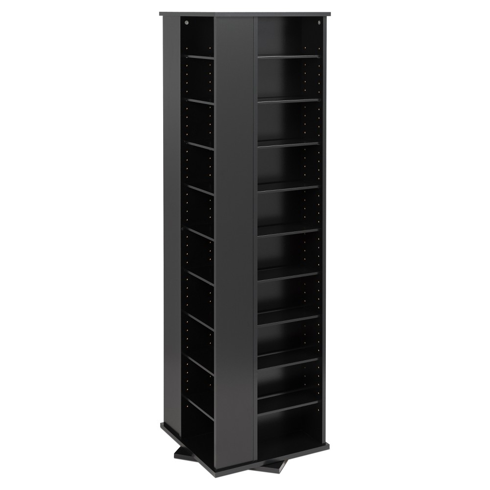 Photos - Display Cabinet / Bookcase 4 Sided Spinning Media Storage Black - Prepac