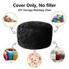 Bean Bag Covers Only, Adult Bean Bag Chair Cover No Filler, Round Soft Fluffy Faux Fur Beanbag Lazy Sofa Bed Cover - 3 of 4