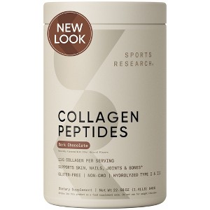 Sports Research Collagen Peptides, Dark Chocolate, 1.41 lb (640 g) - 1 of 4