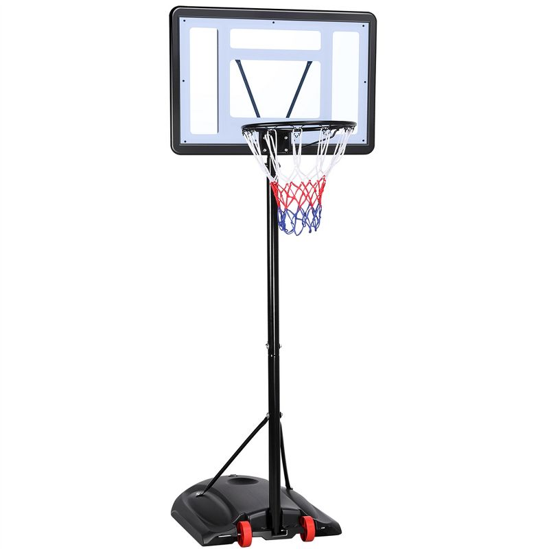 Yaheetech 7.2-9.2ft Height-Adjustable Basketball Hoop System Black, 1 of 9