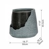 NAYSAYE Fountain Indoor Outdoor Broken Urn Water Feature Chic Modern Design for Garden Patio Lawn, Gray, 19.7"*17.9"*18.7" - 3 of 4
