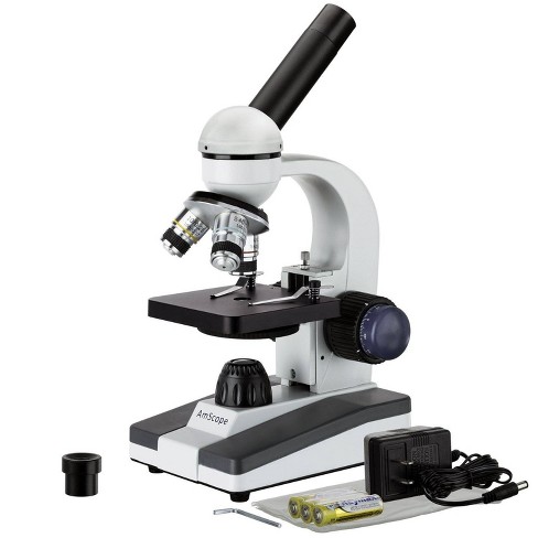 AMSCOPE-KIDS 40X-1000X Dual LED Illumination Portable Microscope with Kit 