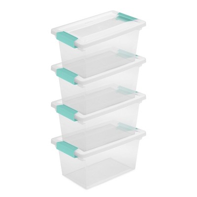 Sterilite Clip Box, Stackable Storage Bin with Latching Lid