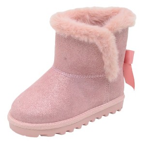BEARPAW Toddler Julia Suede Boots with Faux-Fur - 1 of 4