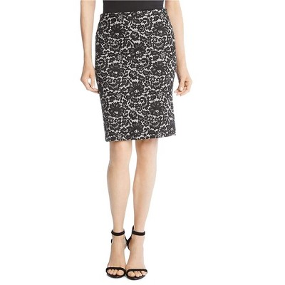 Karen Kane Womens Lace Print Pencil Skirt