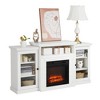 Homhougo Electric Fireplace TV Stand, 60" TV Console with 18" Fireplace Heater, Media Entertainment Center White - 3 of 4