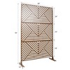 PAGED Outdoor Privacy Screen, Metal Balcony Privacy Screen Outdoor, Freestanding Decorative Fence Privacy Screen for Outside Lawn Garden - 2 of 4