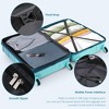 Naysaye Luggage 3 Piece Set Carry-on Suitcase with USB Port Spinner Wheels Durable Hard Shell for Travel, Blue, 19.2"*11.6"*28.4" - 2 of 4