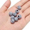 Unique Bargains Acrylic DIY Crafts Bracelet Necklace Making Opaque Sports Volleyball Beads 0.47" - 4 of 4