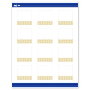Avery Square Business Cards, Gold Lace Trim Pattern, 2" x 2" - 1 of 4