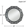 Noble Park Allamande Decagon Vanity Decorative Wall Mirror Modern Smoke Beveled Glass Matte Black Frame 32" Wide for Bathroom Living Room Entryway - 4 of 4