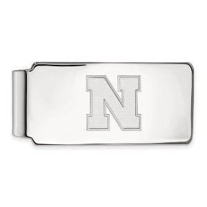 Black Bow Jewelry 14k White Gold Nebraska Cornhuskers NCAA Money Clip - 1 of 3