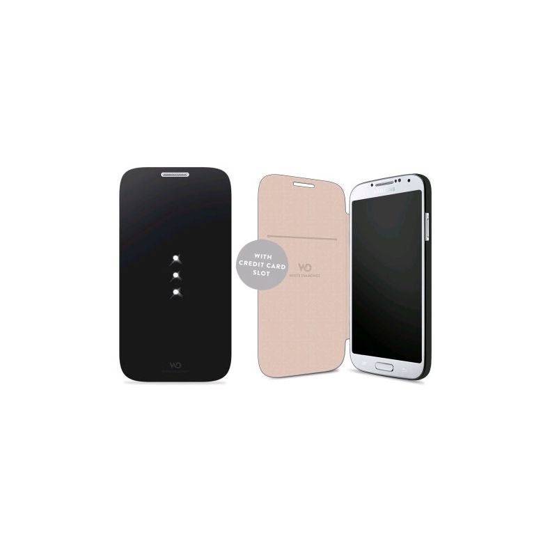 White Diamonds Crystal Booklet Case for Samsung Galaxy S4 - Black, 2 of 3