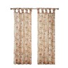 Simone Printed Floral Rod Pocket and Back Tab Voile Sheer Curtain - 2 of 4