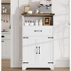 Farmhouse Bathroom Storage Cabinet, Non-Built-in Bathroom Cabinet with Doors and Drawers for Kitchen, Laundry, Living Room/Bedroom - 3 of 4