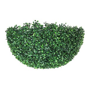 VEVOR Artificial Topiaries Boxwood Trees, 16” Tall (2 Pieces), Ball-Shape Faux Topiaries Plant, All-year Green Feaux Plant Decorative Balls,Green - 1 of 4