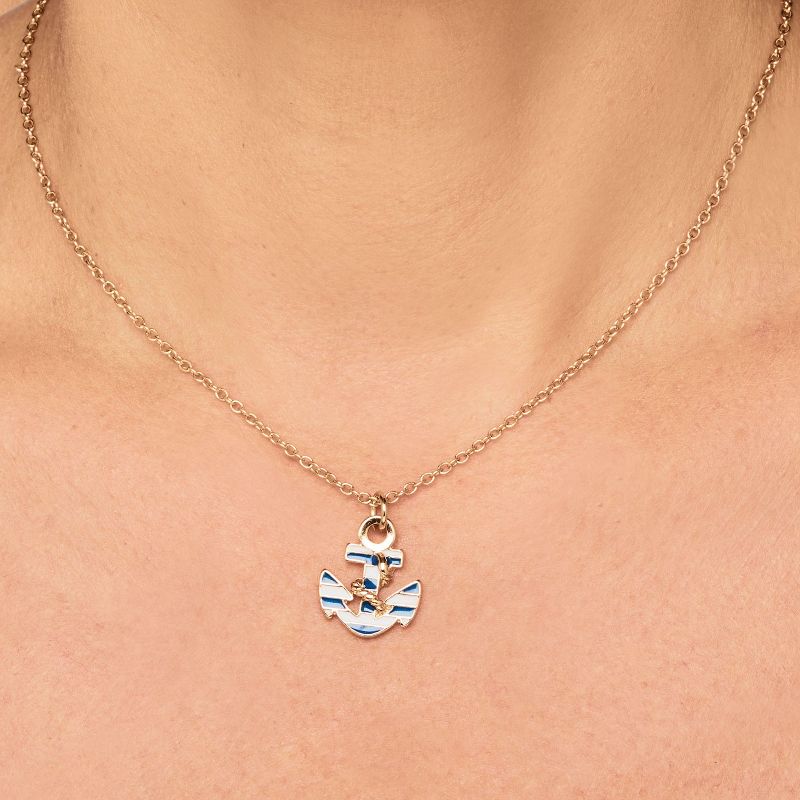 Beachcombers Anchor Stripe Necklace, 1 of 3