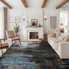 Washable Modern Abstract Living Room Rugs, Soft Non Slip Bedroom Dining Room Carpet, Stain Resistant Floor Rug for Kitchen Office - 2 of 4