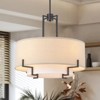 Rennnsan Dravelle 25" W 4 - Light Tiered Linen Bohemian Dimmable Chandelier in Brown - 2 of 4