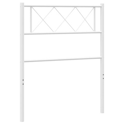 vidaXL Metal Headboard, White, 39.4"