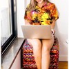 LA LEELA Button Down Shirt for Women Summer Beach Short Sleeve Tropical Vacation Hawaiian T-Shirt Coverup Dress Shirts Tops for Women - 4 of 4