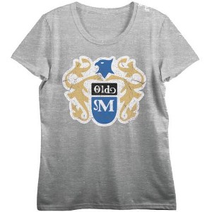 Pabst Blue Ribbon Old Milwaukee Shield Women's Heather Gray Graphic Tee - 1 of 1