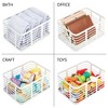 Metal Pantry Basket with Handles - Set of 2 - Matte White - 4 of 4