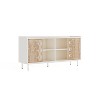Sicotas Mid Century Sideboard Storage Rustic Sliding Door Cabinet for Living Room Decorative TV Buffet and Storage,Sideboards,Accent Cabinets - 4 of 4