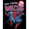 Men's Marvel Dad You're Amazing Like Spider-Man Pull Over Hoodie - 2 of 4
