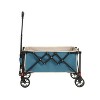Folding Wagon Cart with All Terrain Wheels, Heavy Duty Utility Cart with Adjustable Handle for Camping, Garden, Sports, Shopping-The Pop Home - 2 of 4
