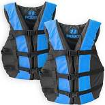 Hardcore Water Sports Hardcore life jacket 2 pack paddle vest for adults; Coast Guard approved Type III PFD life vest flotation device; Jet ski, wakeb