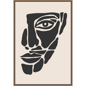 Amanti Art Abstract Face Series #2 by Jay Stanley Canvas Wall Art Print Framed 16 x 23-in. - 1 of 4