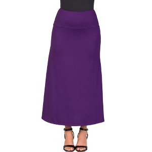 Maternity Elastic Waist Maxi Skirt - 24seven Comfort Apparel™ - 1 of 4
