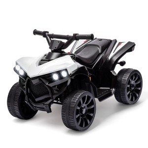 Kids ATV 4 Wheeler, 6V Ride on Toy, Wear-Resistant Wheels, Music & Foot Pedal, Battery Powered Electric Quad Car for Kids Toddlers 3-10 - 1 of 4