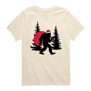 Boys' - Instant Message - Sasquatch Santa Short Sleeve Graphic T-Shirt - 1 of 4