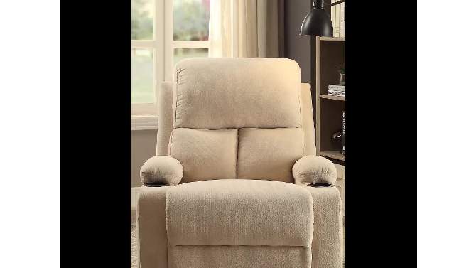 Rosia Linen Recliner - Acme Furniture, 2 of 7, play video