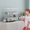 PawHut 2-Tier Hamster Cage, Hamster Habitat with Sand Bathroom, Running Wheel, Water Bottle, Tubes, Accessories, 17.5" x 11" x 17", Gray - 3 of 4