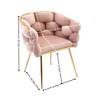 KTMBDW Luxury Modern Upholstered Accent Chair,Retro Leisure Velvet Single Sofa Chair with Golden Metal Legs for Living Room/Bedroom - 4 of 4
