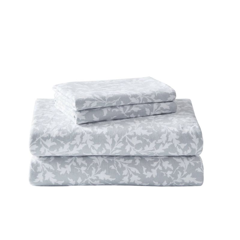 Printed Pattern Flannel Sheet Set - Laura Ashley, 3 of 15