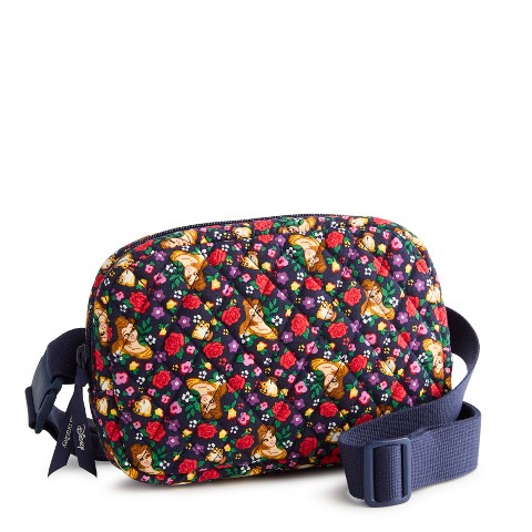 Vera Bradley Women's Disney Princesses Cotton Large Cube Belt Bag Belle Rose Floral