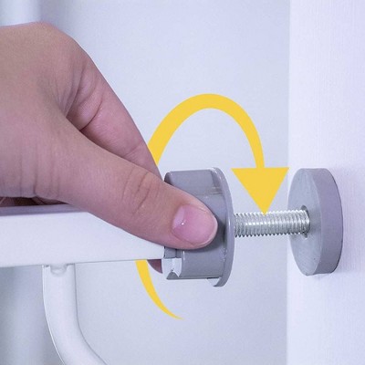 White Extra Wide Metal Walk Through Baby Gate