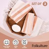 Folkulture Hand Towels Set of 2 (16 x 30) Orange Boho Decorative Hand Towel for Home Decor with Hanging Loop | 100% Cotton Turkish Hand Towels Set - 4 of 4