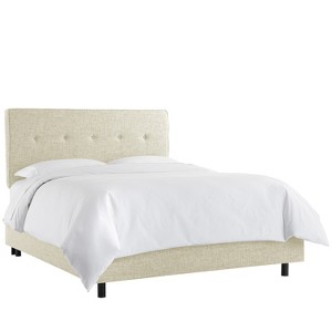 Queen Five Button Bed Vanilla - Project 62 , White