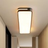 Rennnsan Alzeth 31" W Rectangle Edge-Lit Modern LED Dimmable Flush Mount in Black - 2 of 4
