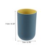 Unique Bargains 2Pcs Bathroom Tumblers Bathroom Toothbrush Cup Blue 4.33''x2.76'' 350ml - 4 of 4