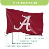 NCAA University of Alabama Flag with Grommets, 3'x5' Alabama Crimson Tide Outdoor College Flags & Banners for Garden Patio Indoor Wall Décor - 4 of 4