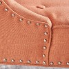 Sapphtopaz Accent Chair Fabric Comfy Chair Lounge Armchair Bedroom Chair with Button-Tufted Waffle Stitching and Nailhead Trim for Bedroom - 2 of 4