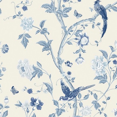 Laura Ashley Summer Palace Royal Blue Wallpaper : Target